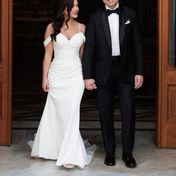 Sophia Tolli Y21976 Ines Beaded Straps Bridal Dress w/ bustle - Picture 8 of 16